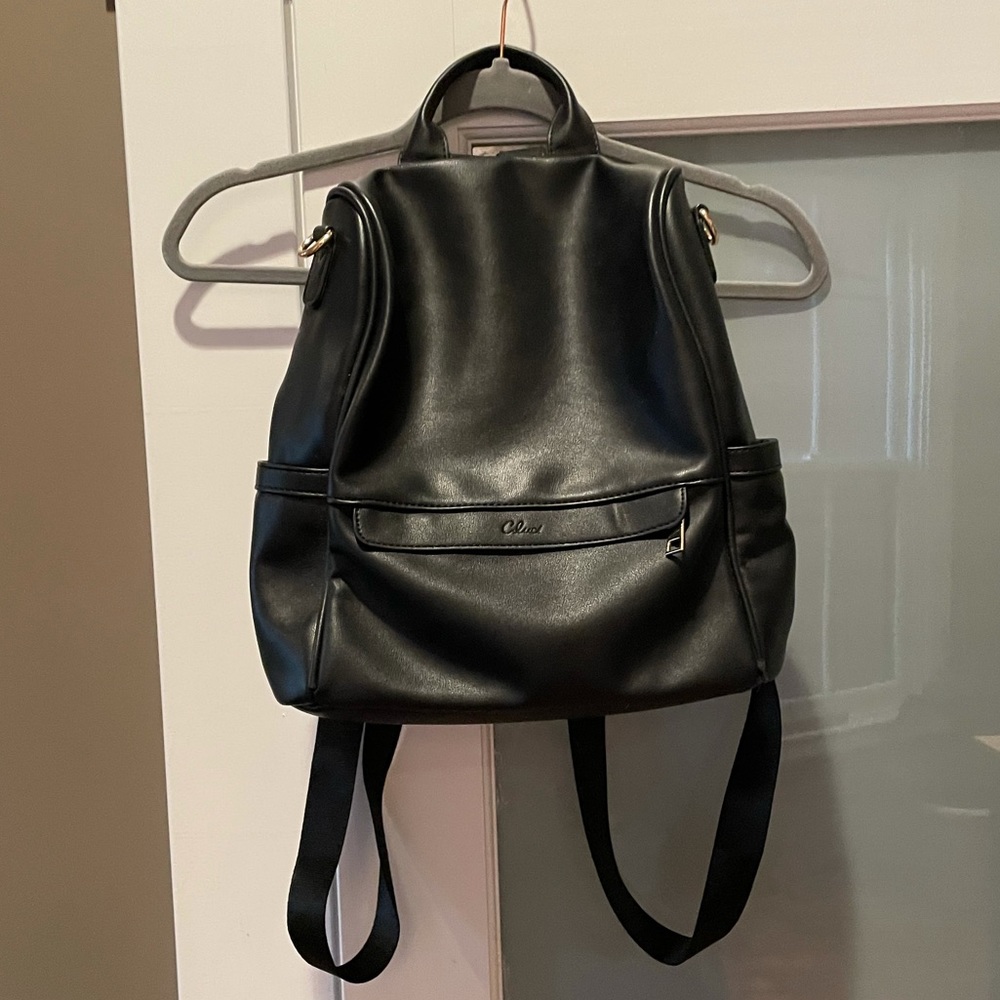 Faux Leather Backpack